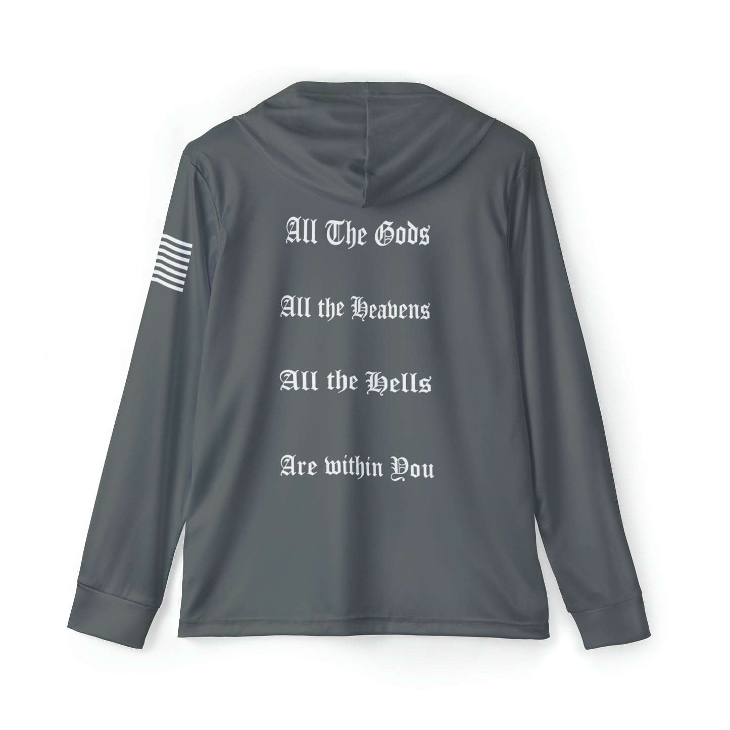 All the Gods quote Men's Sports Warmup Hoodie (AOP)